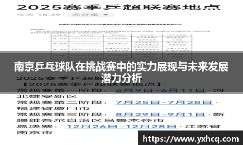 南京乒乓球队在挑战赛中的实力展现与未来发展潜力分析